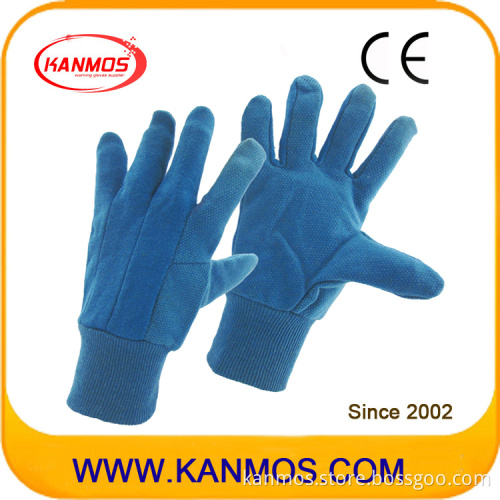 PVC Dotted Industrial Blue Jersey Cotton Work Gloves (41010)